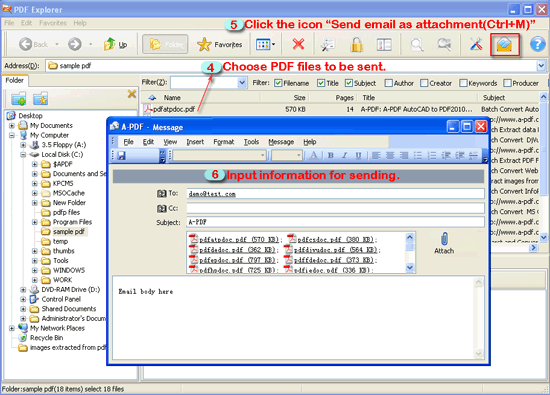 a-pdf explorer send email 2
